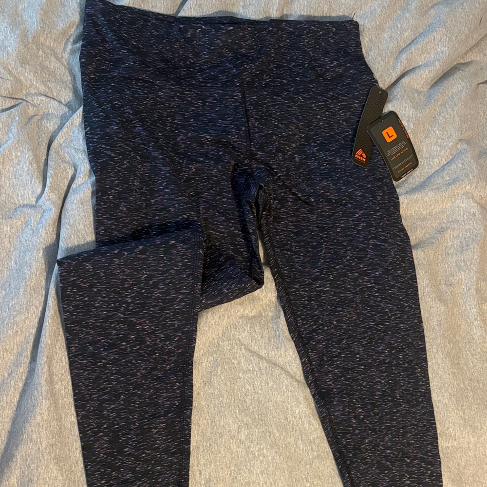 RBX Women's Navy Speckled Leggings